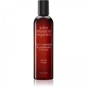 image of John Masters Organics Zinc & Sage Shampoo And Conditioner 2 In 1