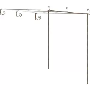 Image of Vidaxl - Garden Pergola Antique Brown 3x3x2.5 m Iron Brown
