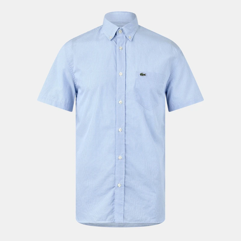 Image of Lacoste Mens Short Sleeve Plain Shirt White/Overview male XS