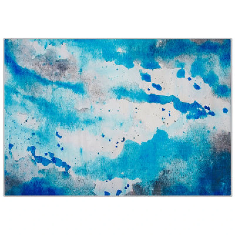 Image of Beliani Rug Bozat Blue 160 X 230 Cm
