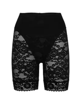Image of Maidenform Tame Your Tummy Lace Shorty, Black, Size XL, Women