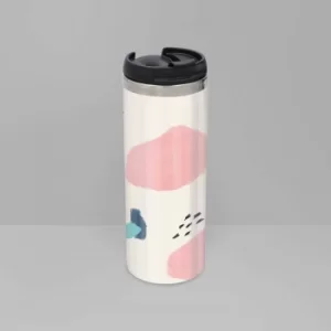 Image of Bubble And Dots Pattern Stainless Steel Travel Mug