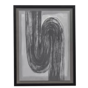 image of 78cm Abstract Charcoal Framed Art