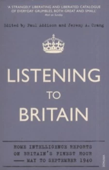 Image of Listening to Britain by Jeremy a Crang Book