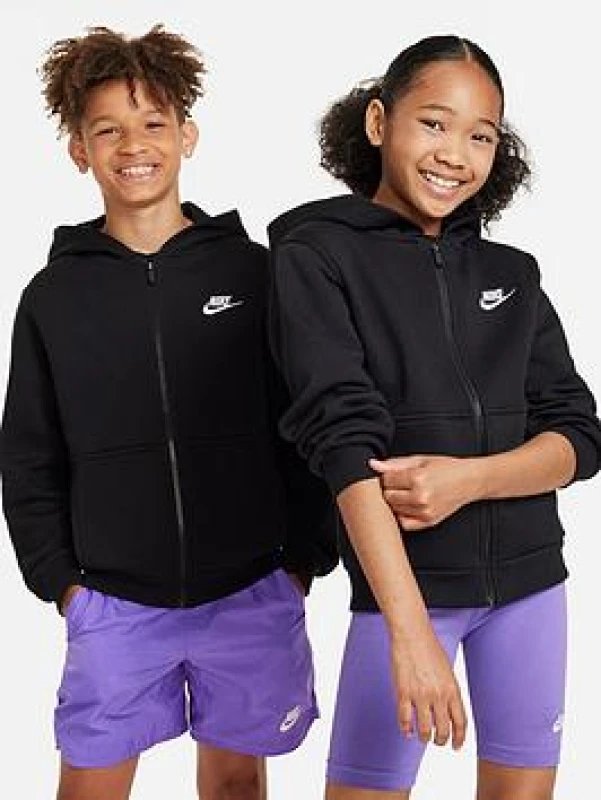 Image of Nike Fundamentals Full Zip Hoody Juniors - Black Male 9 - 10 Years