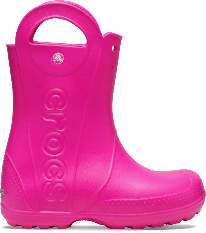 Image of Crocs Handle It Rain Boot K girls's Children's Wellington Boots in Pink