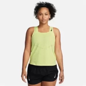 Image of Nike Dri-FIT ADV AeroSwift Womens Racing Singlet - Yellow