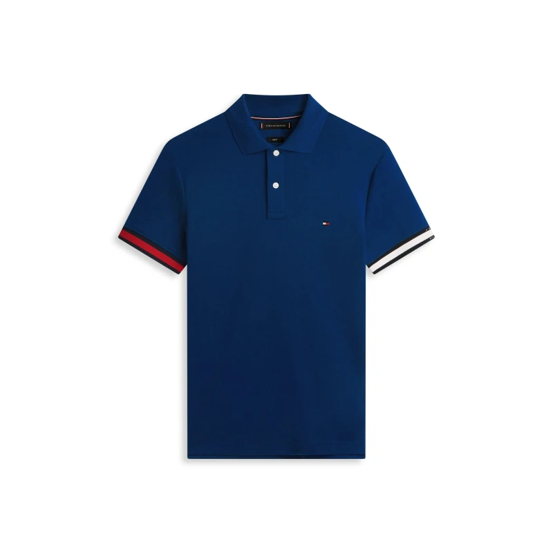 Image of Tommy Hilfiger Tommy Cuff LiqudPolo Sn62 Carbon Navy male M