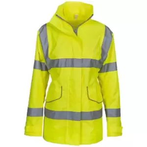 Image of Yoko Womens/Ladies Executive Hi-Vis Jacket (XS) (Yellow)