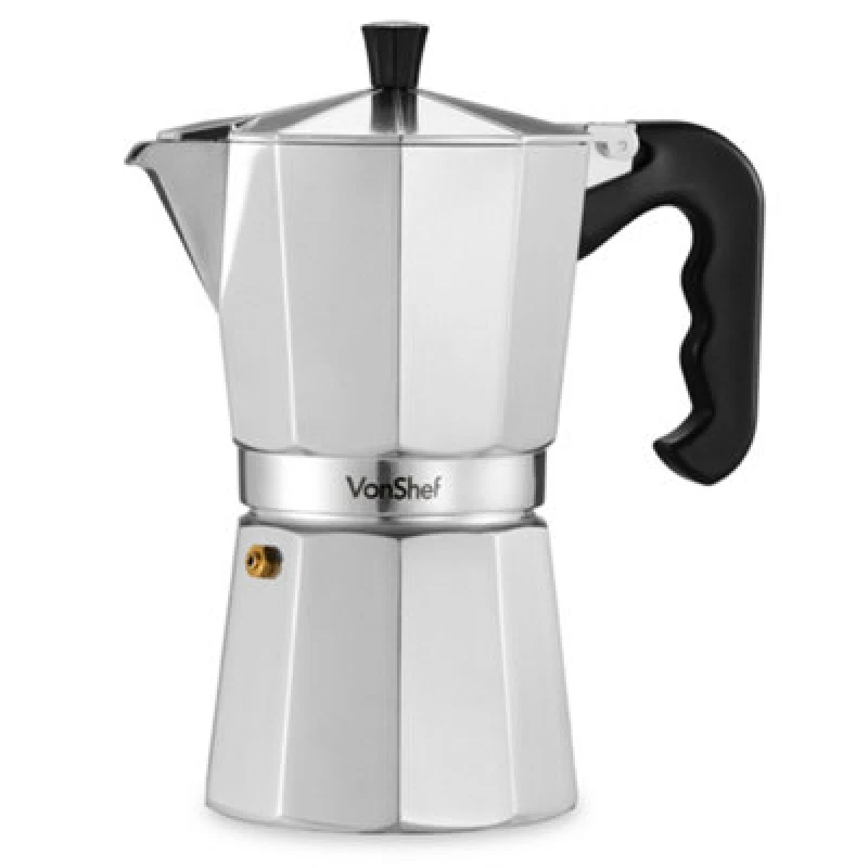 Image of Vonshef 9 Cup/450Ml Italian Espresso Coffee Maker Moka Stove Top Macchinetta Includes A Replacement Gasket And Filter