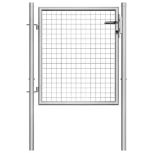 Image of Vidaxl Garden Gate Galvanised Steel 105X125cm Silver