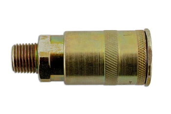 Image of Fastflow Single Action Male Air Line Coupling 1/4" BSP Pk 3 Connect 30953