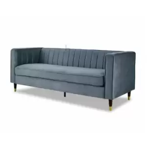 image of Thomas V2 Grey Velvet 3 Seater Sofa