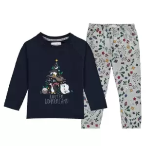 image of Linea Babies Xmas PJ Set - Blue