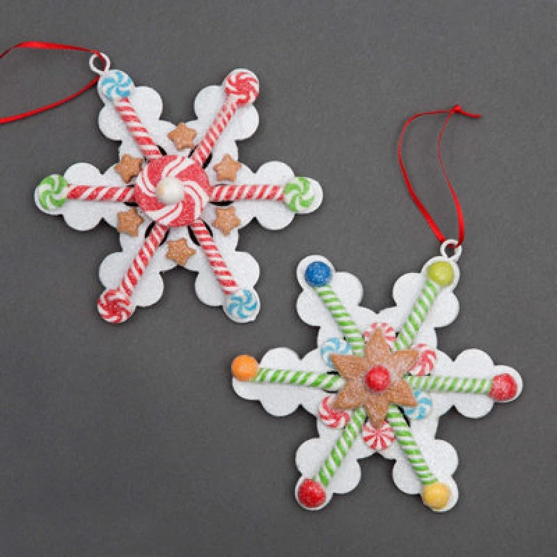 Image of Shatchi Christmas Tree Hanging Decoration 12Pcs Snowflakes Multi