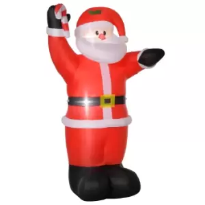 image of HOMCOM Inflatable Air Blown Christmas Santa Claus 240cm LED Lighted