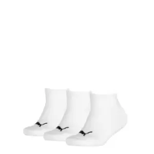 Puma 3 Pack of Invisible Socks - White