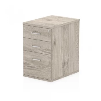 Image of Trexus Desk High 3 Drawer 600D Pedestal 425x600x730mm Grey Oak Ref