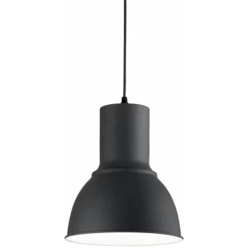 Image of Ideal Lux Lighting - Ideal Lux Breeze - 1 Light Dome Ceiling Pendant Black, E27
