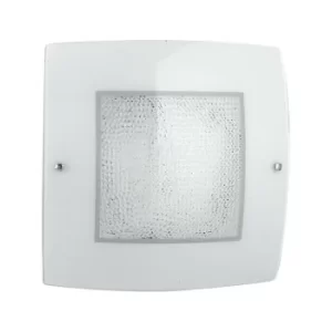 image of Fan Europe TRILOGY LED Ceiling Light White, K9 Crystals 1440lm 4000K9 30x30cm