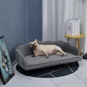 Image of PawHut Pet Sofa for Medium And Large Sized Dog With Extra Cushion Solid Wood Legs