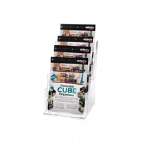 Image of Deflecto Clear A5 4-Tier Literature Holders DE779YTCRY