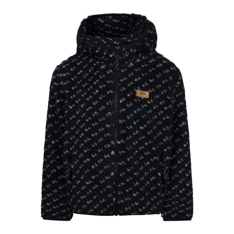 Image of Trespass Frax Full Zip Hoodie in Black Size: 9-10 Years Black Unisex 9-10 Years