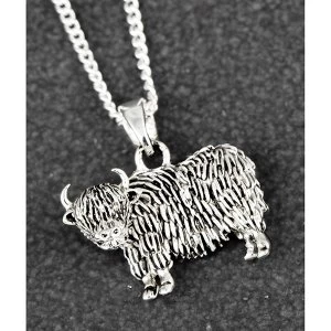 Image of Highland Coo Silver Plated Necklace