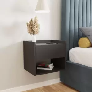 Image of Harmony Wall Mounted Pair Of Bedside Tables Anthracite
