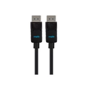 image of Maplin Premium DisplayPort to DisplayPort Cable 3m 4K Compatible Black