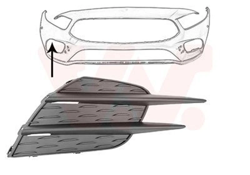Image of VAN WEZEL Bumper grill VAN WEZEL 2946598