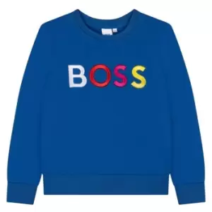 Image of Boss Logo Sweatshirt - Blue
