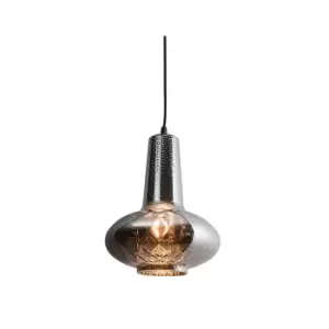 Image of Lamia Dome Ceiling Pendant 1 Light Glass Chrome
