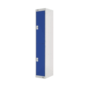 image of Two Compartment Locker D300mm Blue Door MC00007