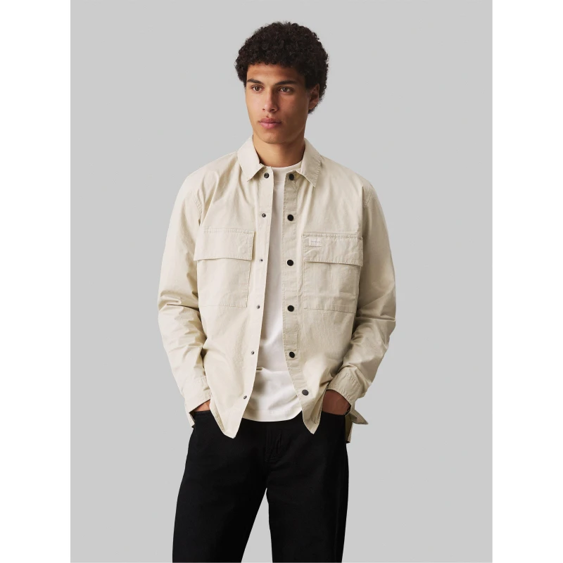 Image of Calvin Klein Jeans CARGO OVERSHIRT - Cream Cream S