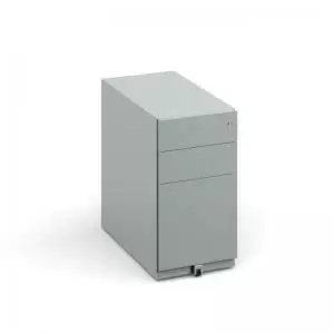 image of Bisley slimline steel pedestal 300mm wide - silver