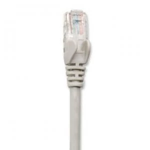 image of Intellinet Network Patch Cable Cat6 15m Grey CCA U/UTP PVC RJ45 Gold Plated Contacts Snagless Booted Polybag