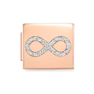 image of Nomination GLAM Rose Gold Glitter Infinity Charm