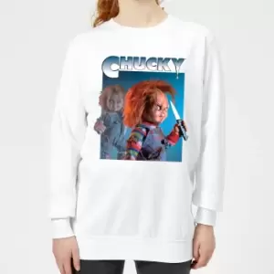 image of Chucky Nasty 90's Womens Sweatshirt - White - M