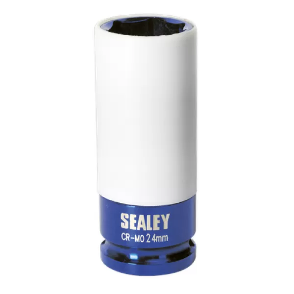 image of Genuine SEALEY SX03024 Alloy Wheel Impact Socket 24mm 1/2Sq Drive