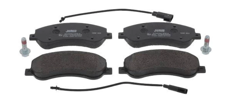 Image of JURID 573275J Brake pad set incl. wear warning contact, with accessories Brake Pad Set,disc brake (402)