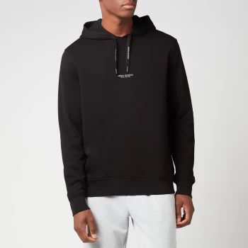 Image of Armani Exchange Centre Logo Hoodie Black Size 2XL Men