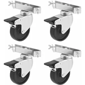 Image of Wheels for Transport Case 4 pcs - Silver - Proplus