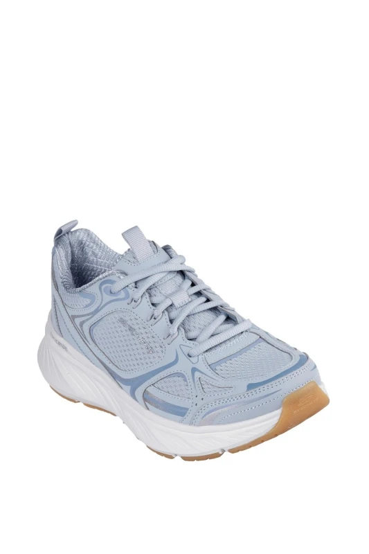 Image of Skechers Edgeride Silver Eclipse Trainers Blue