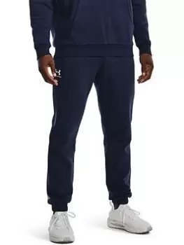Image of Under Armour Training Essential Fleece Joggers - Navy Size M Men