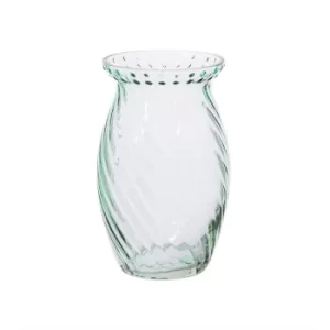 Image of Recycled Glass Spiral Fluted Vase