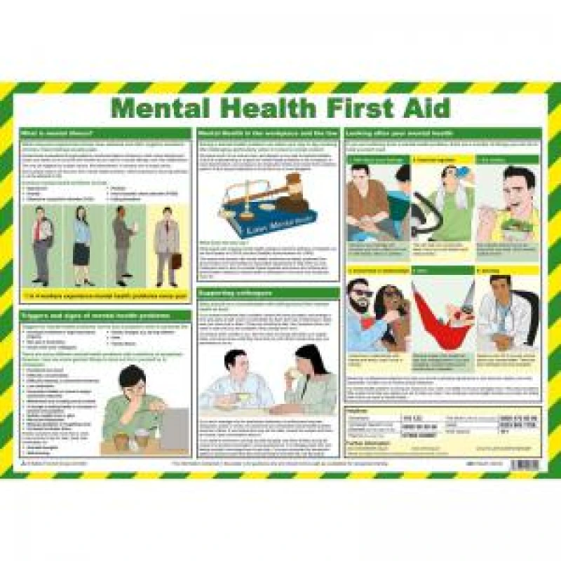 Image of Metal Health First Aid Laminated Guidance Poster A2 - A661 62929FA EXR62929FA