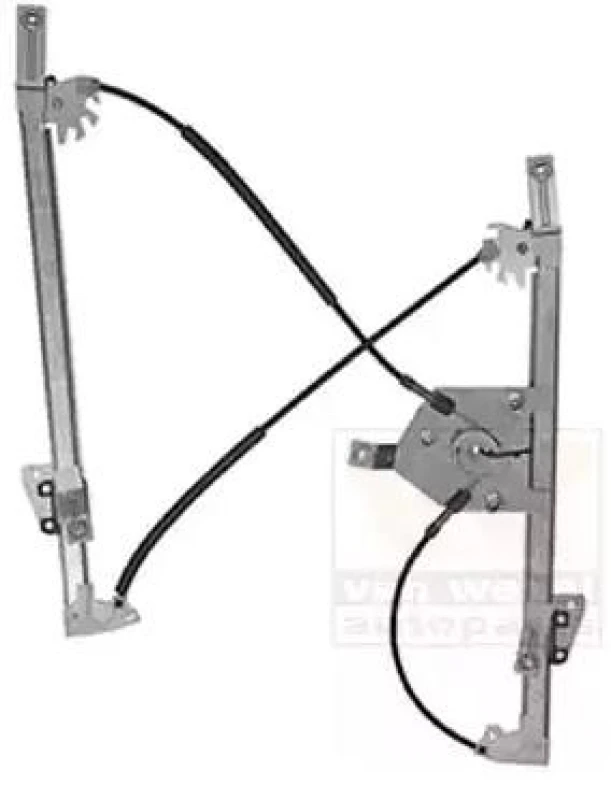 Image of VAN WEZEL 0963261 Window regulator Left Front, Operating Mode: Electric, without electric motor Window Winder (1561)