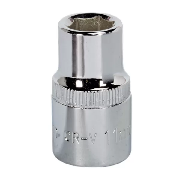 image of Genuine SEALEY SP1211 WallDrive&#174; Socket 11mm 1/2Sq Drive Fully Polished