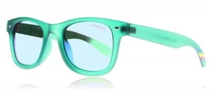 Polaroid Junior 8009/N Sunglasses Matte Green PVJ Polariserade 45mm